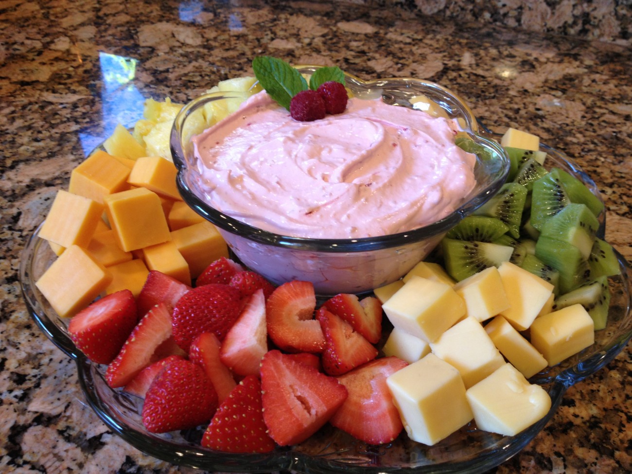 Fruit and cheese platter